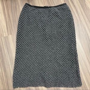 Calvin Rucker Wool Net pencil Skirt crochet xs